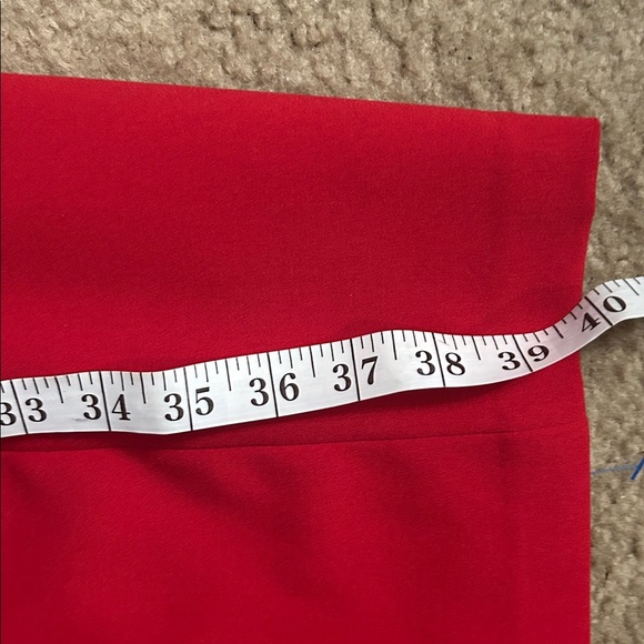 Calvin Klein Red Wrap Dress with Gold Insignia SZ 12 - Picture 8 of 9